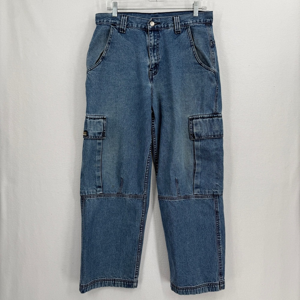 Levi's L2 Cargo Jeans Mens 32x30 Blue Baggy Streetwear Vintage Grunge Denim